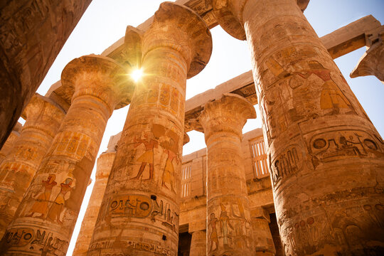 świątynia Karnak , Ancient Egyptian Temple. Thebes, Karnak, Luxor, Egypt