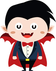 cute dracula cartoon halloween, vampire