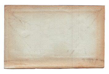 Vintage empty background of old book paper texture isolated