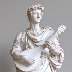 Neoclassical sculpture of a musician