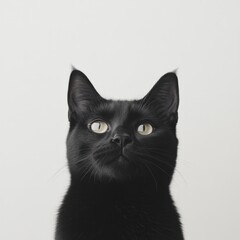 Obraz premium close-up portrait of a black cat