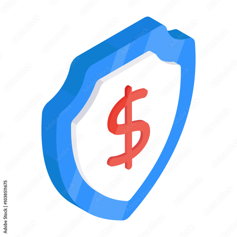 Wall mural Premium design icon of dollar security 

