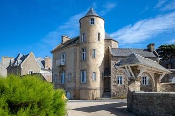 France, old amazing building in the town Roscoff