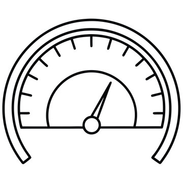 recommend clip art: Speedometer vector line art.