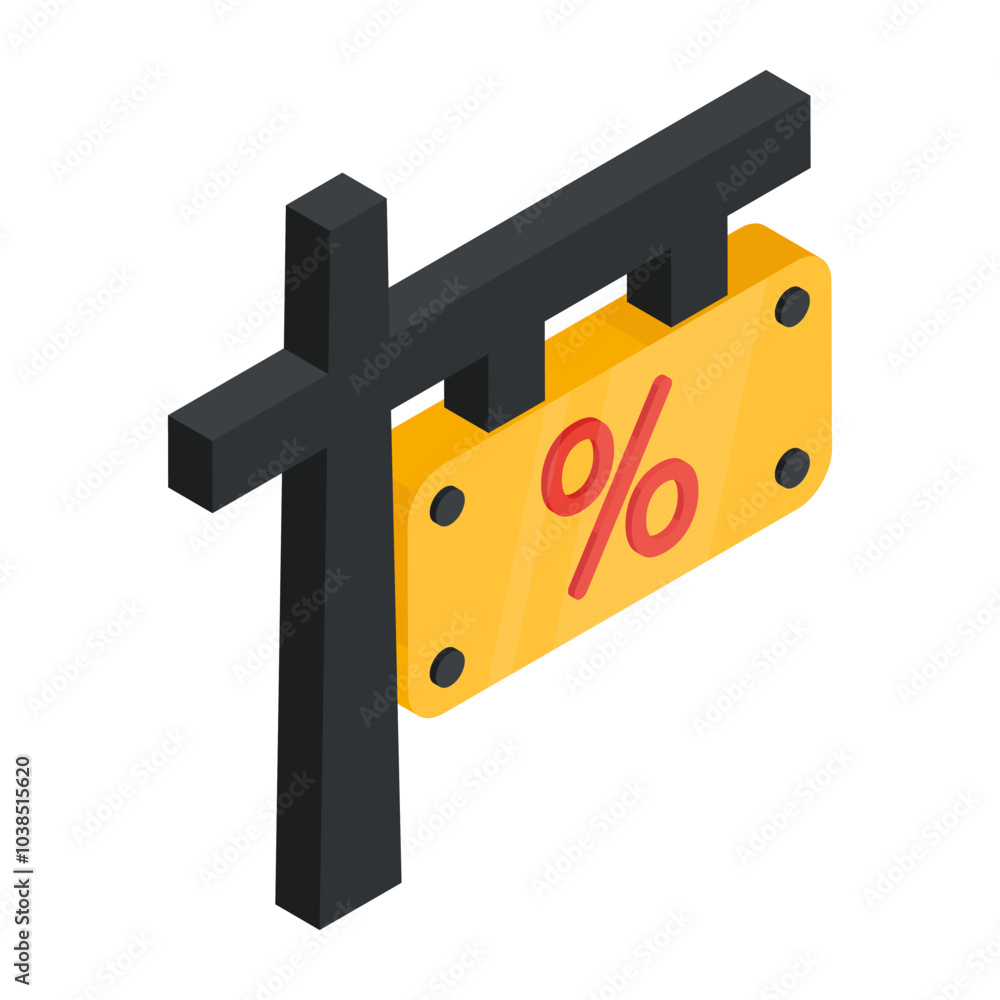 Poster Perfect design icon of sale board

