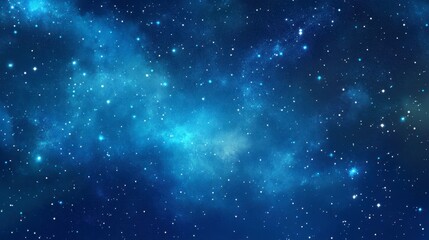 Obraz premium Blue sky with the soft emergence of stars, as the Milky Way galaxy begins to reveal its intricate details.