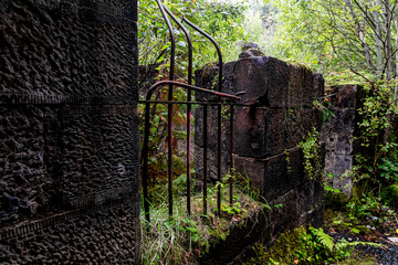 Ruins of Dunmore house Scotland