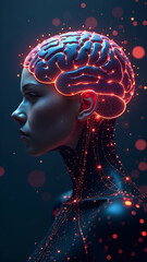 Obraz premium AI Brain