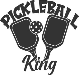 Pickleball King - Pickleball Illustration