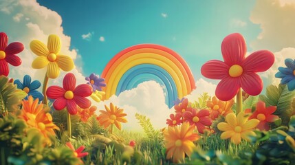 Fototapeta premium flowers and butterflies