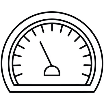 recommend clip art: Speedometer vector line art.
