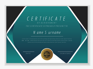 Modern certificate appreciation, certificate achievement template, award, achievement, certificate of recognition, excellence, certificate border, completion template certificate design template