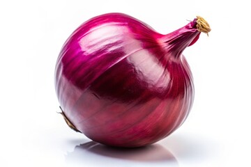 Fresh onions against a white backdrop highlight their culinary versatility. A healthy kitchen essential, they embody nature's bounty and vibrant colors, perfect for food photography.