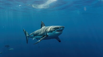 Fototapeta premium Great White Shark Underwater