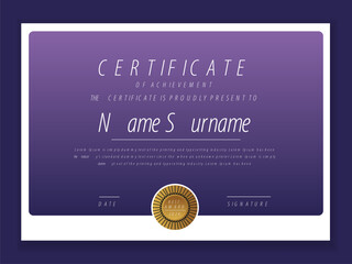 Modern certificate appreciation, certificate achievement template, award, achievement, certificate of recognition, excellence, certificate border, completion template certificate design template