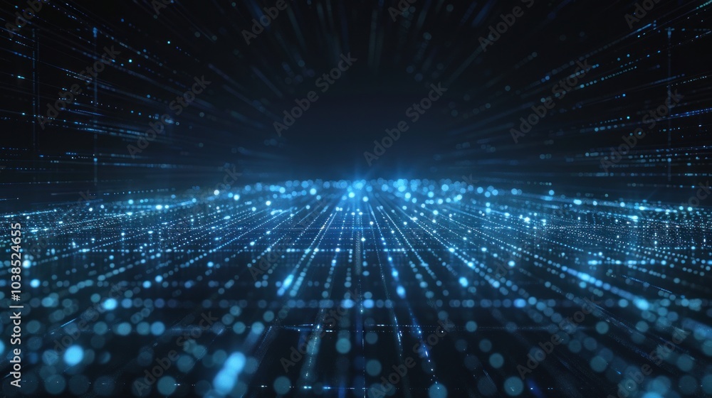 Poster abstract digital data flow background