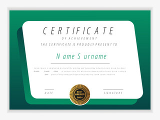 Creative certificate appreciation, certificate achievement template, award, achievement, certificate of recognition, excellence, certificate border, completion template certificate design template