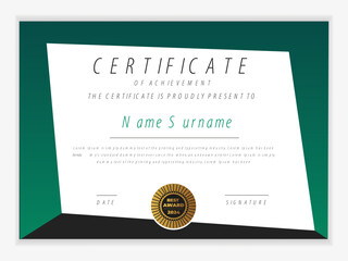 Creative certificate appreciation, certificate achievement template, award, achievement, certificate of recognition, excellence, certificate border, completion template certificate design template
