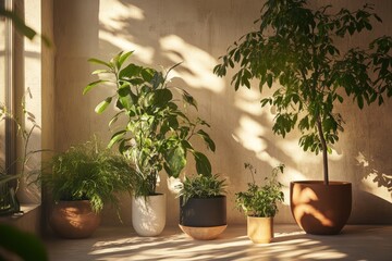 Plants in a Stylish Modern Interior Design