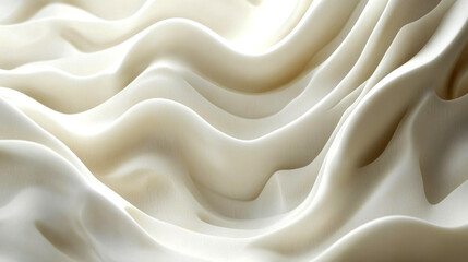 Obraz premium Abstract white wavy background with smooth, flowing lines.