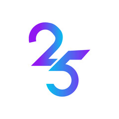 25 years creative logo vector eps