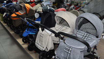 Baby products in the children shop indoors