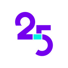 25 years creative logo vector eps