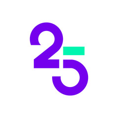 25 years creative logo vector eps