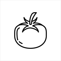 Tomato vegetable icon. Vector illustration for mobile concept and web design. Symbol, logo illustration. Vector graphics