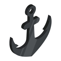 An icon design of nautical hook 

