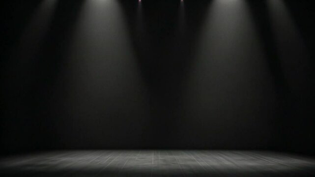 Complete darkness enveloped the stage, anticipation in the air, perfect for a 4k video background animation