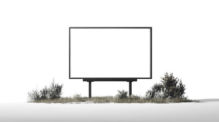 Obraz premium A blank LCD screen on a wall, resembling an empty billboard ready for advertising