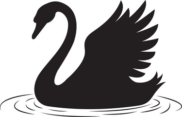 The silhouette of swan vector art © Sohag sarkar
