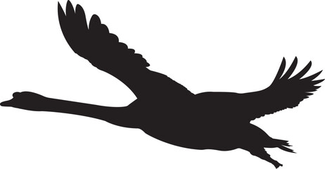 The silhouette of flying swan vector art © Sohag sarkar