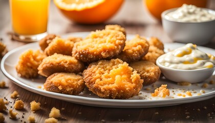 Breaded mushrooms fried with fresh orange juice and homemade tartar sauce
