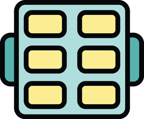 Baking tray with non stick coating allowing you to easily cook delicious homemade pastries