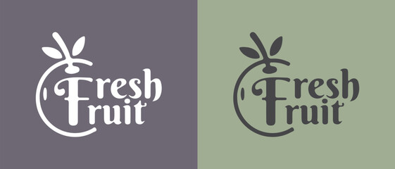 Eco-Friendly Logo Designs for Environmentally Conscious Brands with fresh fruit.