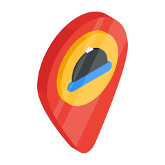 An icon design of food location 

