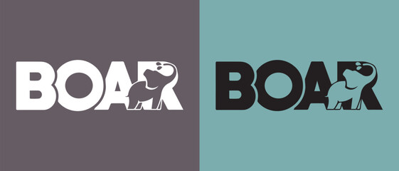 Modern Monogram Designs for Stylish Personal Branding with an Elephant