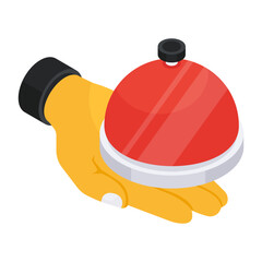 A beautiful design icon of dish serving

