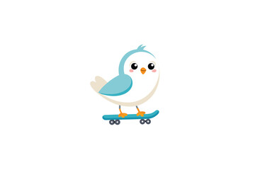 blue bird in white background