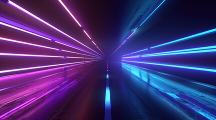 Neon Lights Tunnel