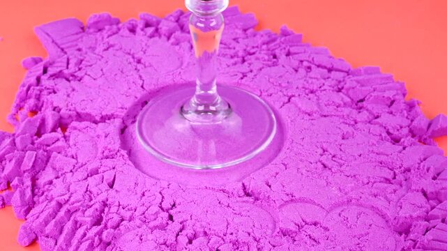 Very Satisfying and Relaxing Kinetic Sand ASMR video. Cutting anti stress macro close up colorful Kinetic Sand with a Knife. ASMR sounds.