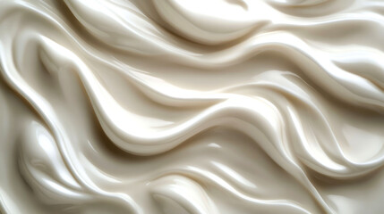 Obraz premium Smooth, creamy white texture with flowing waves.