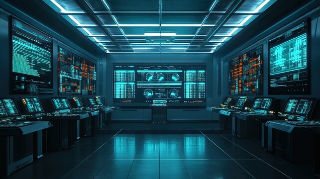 A command center with screens displaying automated recovery steps.