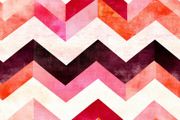Fototapeta premium seamless repetitive pattern background of coral and wine red zigzags, passionate design