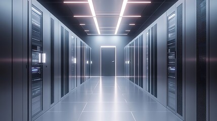 A modern data center showcasing DRaaS technology.