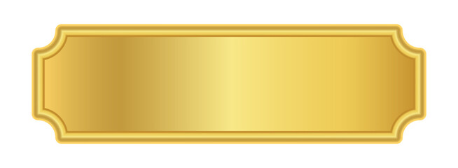 gold label banner, luxury golden frame, gold name plate