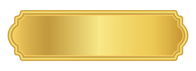 gold label banner, luxury golden frame, gold name plate