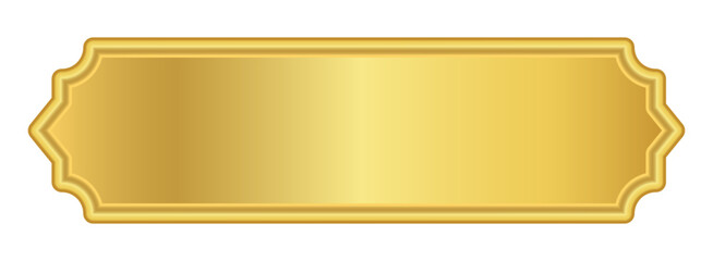 gold label banner, luxury golden frame, gold name plate